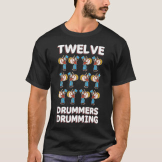 Zwölf Schlagzeuger, die Lied 12 Tagesweihnachten T-Shirt