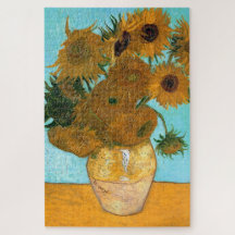 Zwölf Sonnenblumen in einer Vase (Stillleben Maler