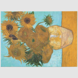 Zwölf Sonnenblumen in einer Vase (Stillleben Maler Seidenpapier