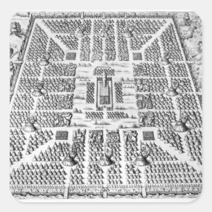 Zwölf Stämme Israels Quadratischer Aufkleber