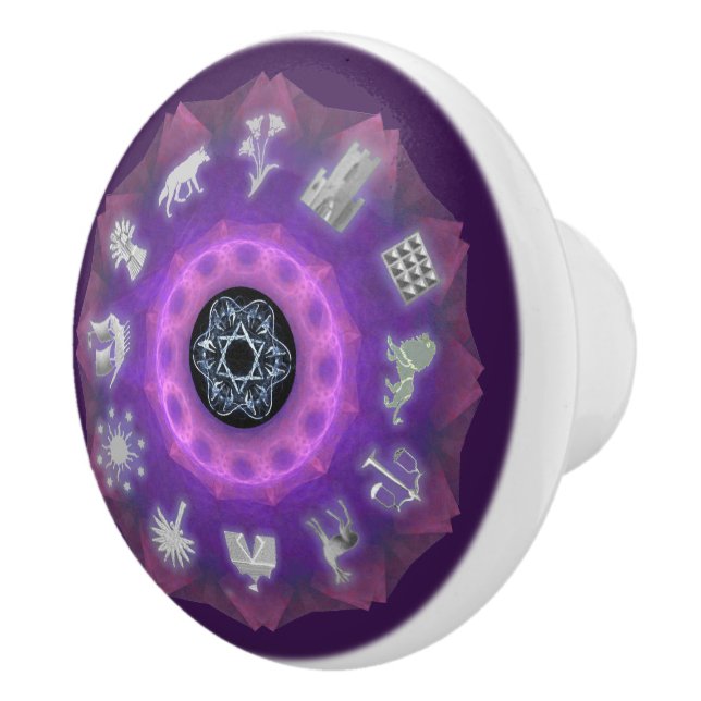 Zwölf Stämme Keramikknauf (Rechts)