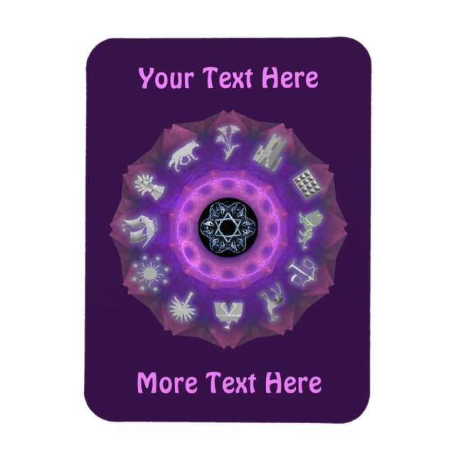 Zwölf Stämme Magnet (Vertikal)