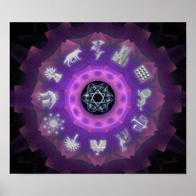 Zwölf Stämme Poster (Vorne)