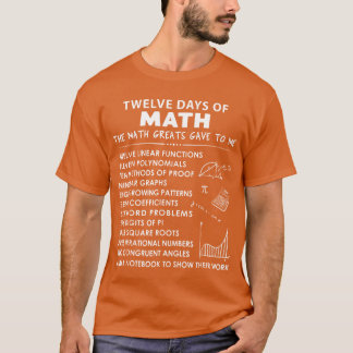 zwölf Tage der Mathematik, die Mathematik-Größen g T-Shirt