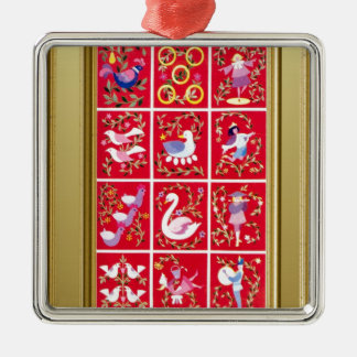 Zwölf Tage Weihnachten, das traditionelle Lied Silbernes Ornament
