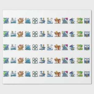 Zwölf Tage Weihnachten Geschenkpapier