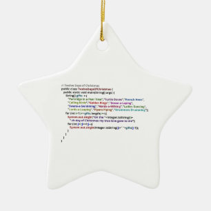 Zwölf Tage Weihnachten in Java und in der Keramik Ornament