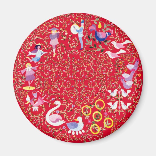 Zwölf Tage Weihnachten Magnet (Vorne)