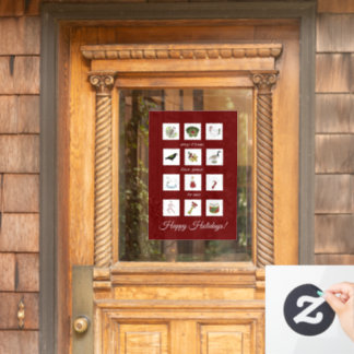 Zwölf Tage Weihnachten Meine wahre Liebe Fensteraufkleber