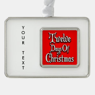Zwölf Tage Weihnachten Rahmen-Ornament Silber