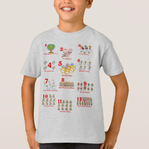 Zwölf Tage Weihnachten Sing-a-long Kids Tshirt