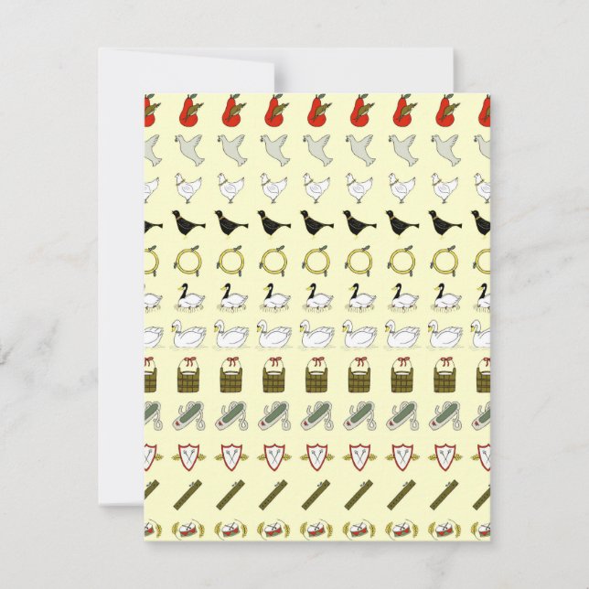 Zwölf Tage Weihnachtseinladung Einladung (Vorderseite)