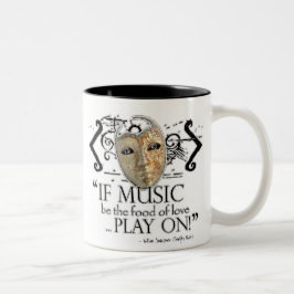 Zwölfte Nachtmusik-Zitat Zweifarbige Tasse