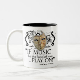 Zwölfte Nachtmusik-Zitat Zweifarbige Tasse