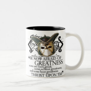 Zwölfte Nachtzitat Zweifarbige Tasse