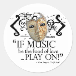 Zwölftel-Night-Musikangebot Runder Aufkleber