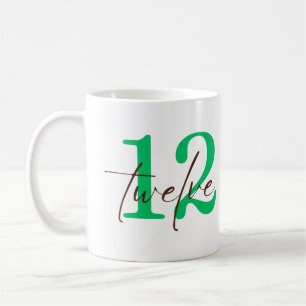 Zwölfter 12-Jahres-Jubiläum mit Personalisierung Kaffeetasse