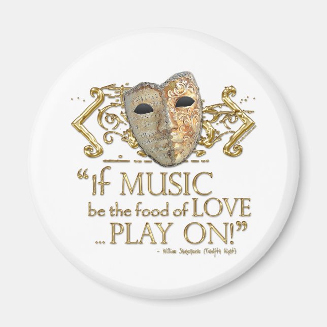 Zwölftes Nachtmusikangebot (Gold-Version) Magnet (Vorne)