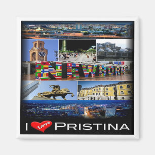 zXK004 PRISTINA "I Liebe, Kosovo, Europa, Kühlschr Magnet