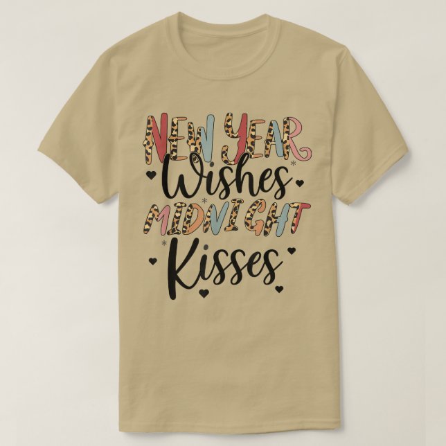 ZXkJ Neujahr Wishings Mitternacht Kisses Family Ma T-Shirt (Design vorne)