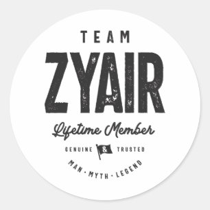 Zyair Lifetime Personalisiert Name Zyair Runder Aufkleber