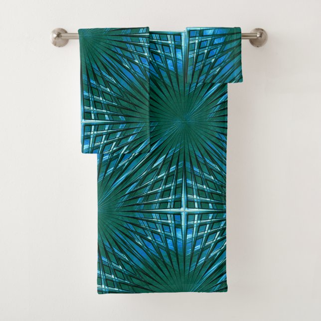 Zyan-spitzes Gitter, gespritzt oder aufgeblasen Badhandtuch Set (Insitu)