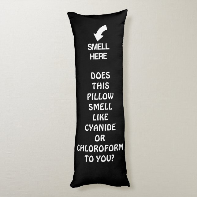 Zyanid- oder Chloroform-Witzkissen Seitenschläferkissen (Rückseite (Vertikal))