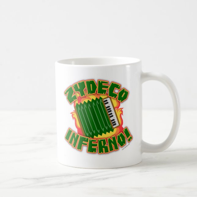 Zydeco Inferno Cartoon Design Tasse (Rechts)