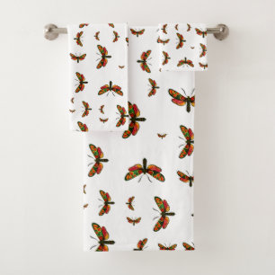 Zygaena carniolica - The Crepuscular Burnet Moth Badhandtuch Set