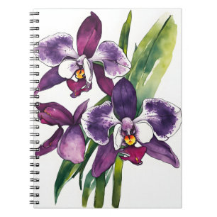 Zygopetalum-Orchidee - Aquarellblumen Notizblock
