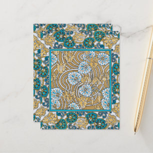 Zyklamenblaue Art Nouveau-Blume, botanisch