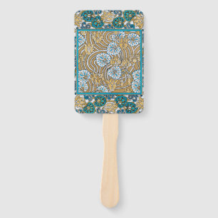 Zyklamenblaue Art Nouveau-Blume, botanisch Fächer