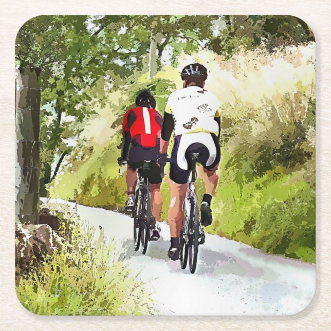 ZYKLING RECHTECKIGER PAPPUNTERSETZER (Vorderseite)