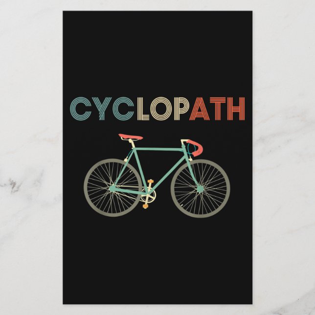 Zyklobahn Funny Bicyclist Spaß Briefpapier (Vorderseite)
