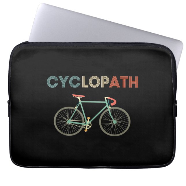 Zyklobahn Funny Bicyclist Spaß Laptopschutzhülle (Vorderseite)