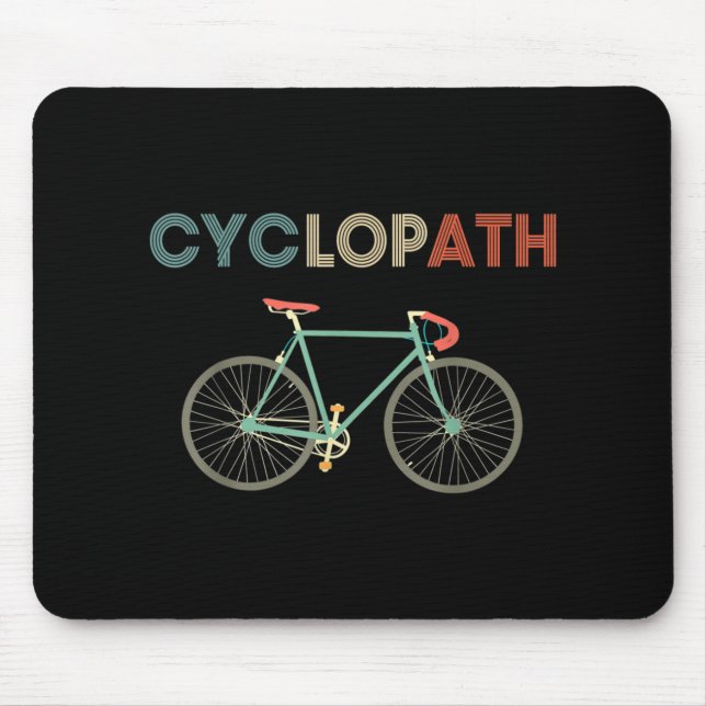 Zyklobahn Funny Bicyclist Spaß Mousepad (Vorne)
