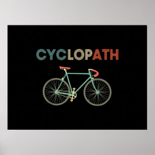 Zyklobahn Funny Bicyclist Spaß Poster