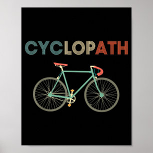 Zyklobahn Funny Bicyclist Spaß Poster
