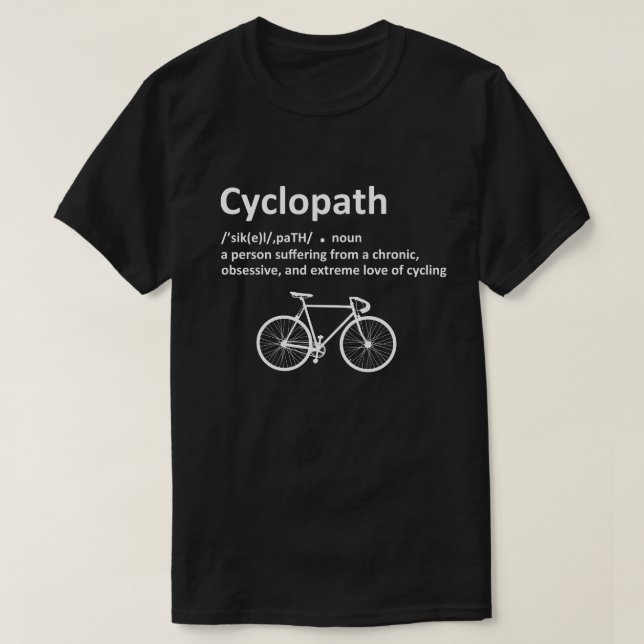 Zyklobahn Sonniges Radfahren für Radfahrer und Bik T-Shirt (Design vorne)