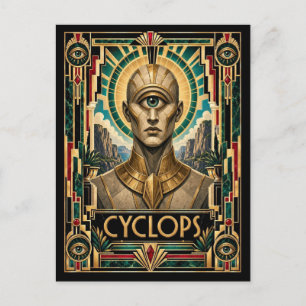 Zyklop, Art Deco Mythisch Postkarte