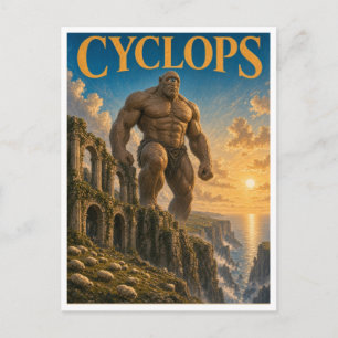 Zyklop, Gothic Fantasy Monster Postkarte