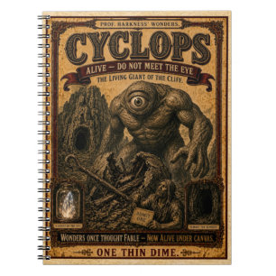 Zyklop, Vintage Zirkusmonster Notizblock