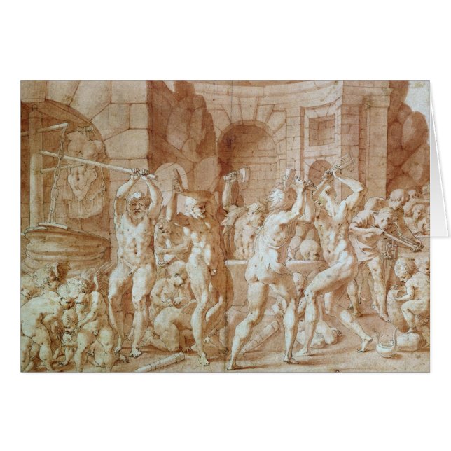 Zyklope in der Schmiede von Vulcan (Vorderseite (Horizontal))