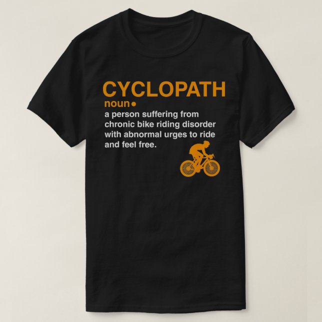Zyklopenwörterbuch Definition des Radfahrers T-Shirt (Design vorne)