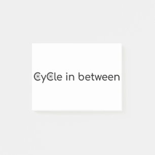 Zyklus dazwischen post-it klebezettel