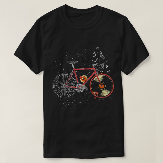 Zyklus Vinyl Bicycle T-Shirt (Design vorne)