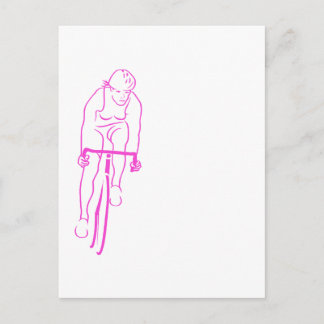 Zykluswoman rosa postkarte