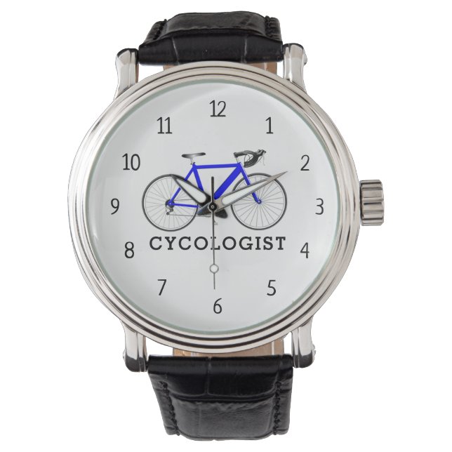 Zykologe Blue Bicycle Armbanduhr (Vorderseite)