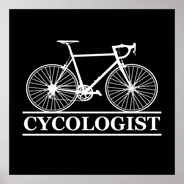 Zykologe Funny Cycling für Radfahrer und Biker Poster (Vorne)