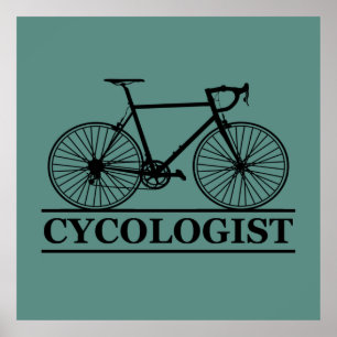 Zykologe Funny Cycling für Radfahrer und Biker Poster